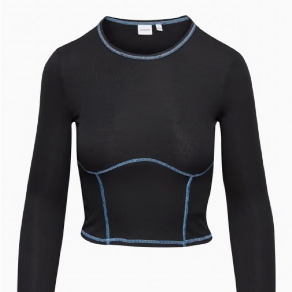 Aritzia Sunday Best Cropped Long Sleeve Shirt Small